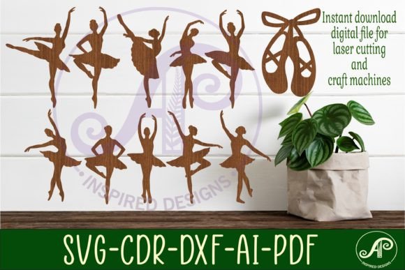 Ballerina Silhouette Laser Cut Shapes