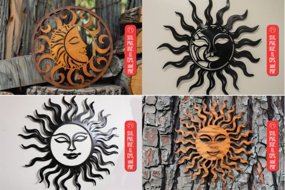 Celestial Craft: The Mystical Sun Laser Cut Decor SVG Bundle
