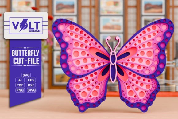 Colorful Butterfly SVG Crafting Design
