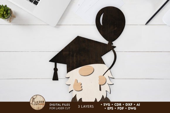 Create a Charming Gnome with Our Layered Laser Cut Template