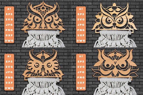 Create a Laser Cut Owl Hanger Macrame Svg Bundle