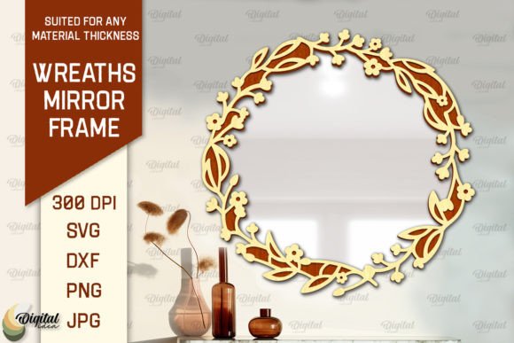 Create Stunning Decor with a Laser Cut Wreath Mirror Frame SVG