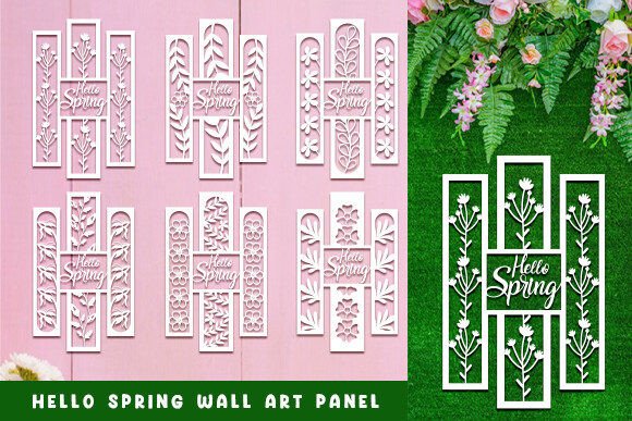 Laser Cut Spring Wall Art Panel SVG