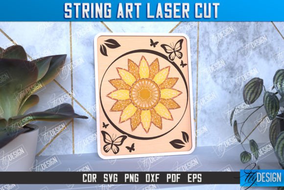 String Art Sunflower: A Stunning Design for Laser Cut Projects