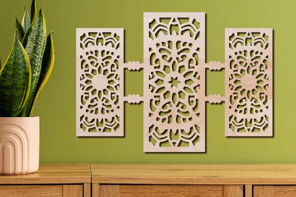 Transform Your Space: Laser Cut Wall Art Mandala Panels